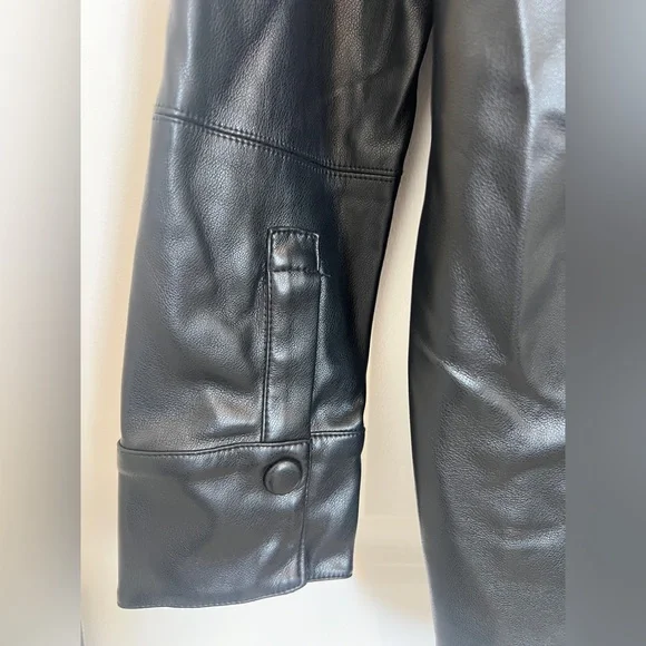 DOLCE CABO Faux Vegan Leather Button Up Shirt SIZE Small NWOT - Picture 10 of 11